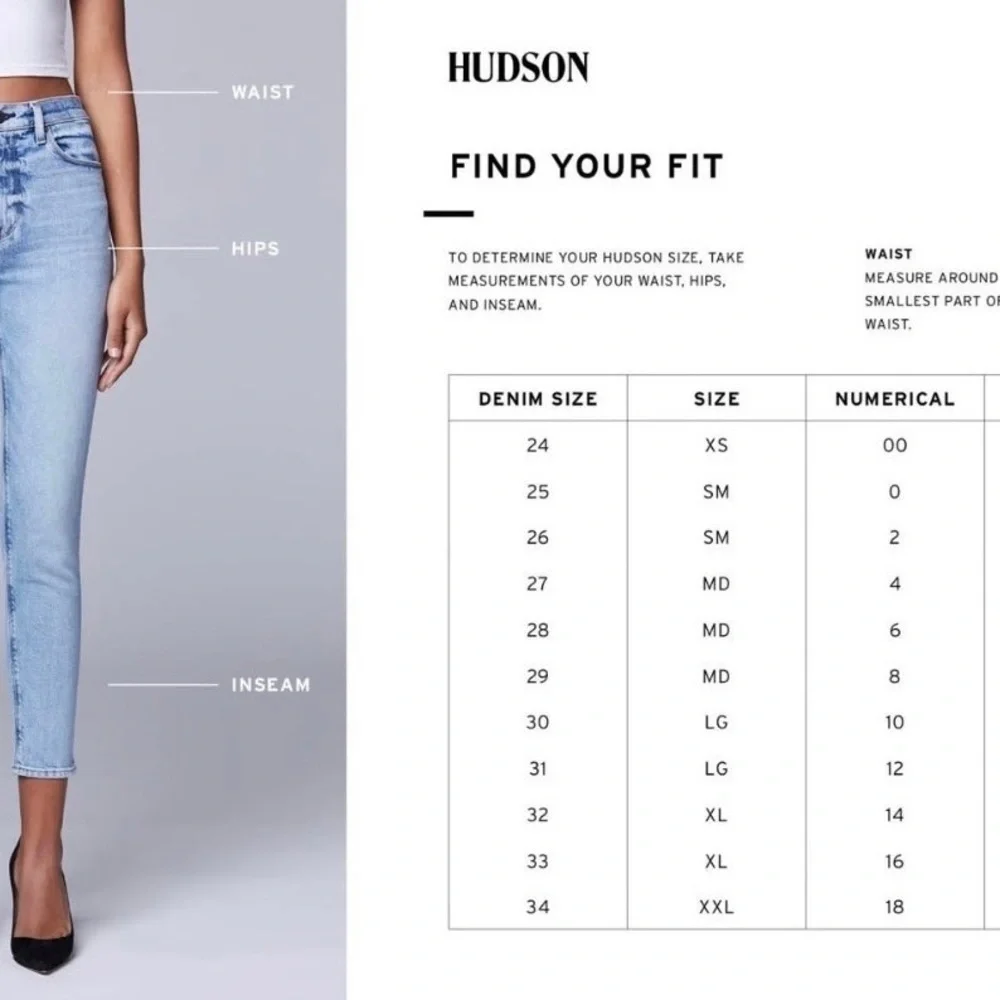 Hudson 26 (US 2) Zoeey High Rise Straight Crop Stretch Distressed Womens Jeans